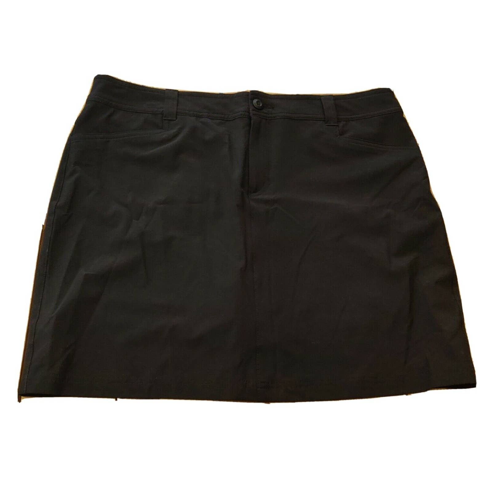 Eddie Bauer Women's Skirt Built In Shorts Black Size 12 Outdoor Activewear.